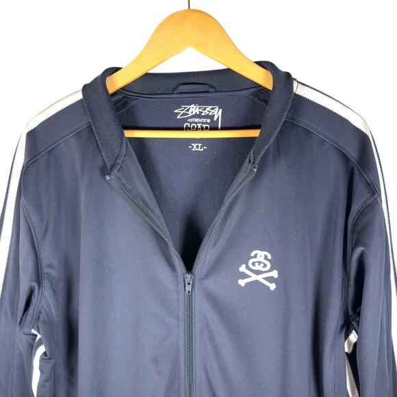 Stussy Vintage 90’s Skull & Bones Track Jacket Men’s XL - Skater Streetwear Punk - Picture 10 of 14